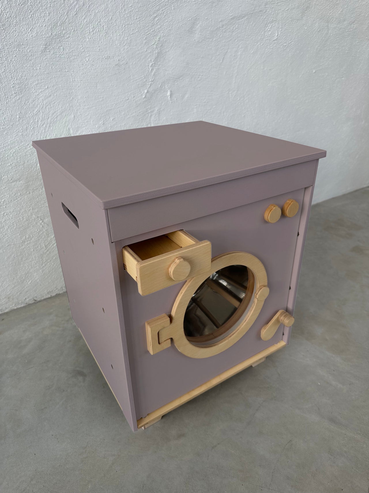Wooden Washing Machine - White - MIDMINI - Handcrafted wooden toys for generations.