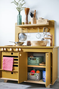 Thumbnail for Mustard Wooden Play Kitchen - MIDMINI - Plywood Furniture