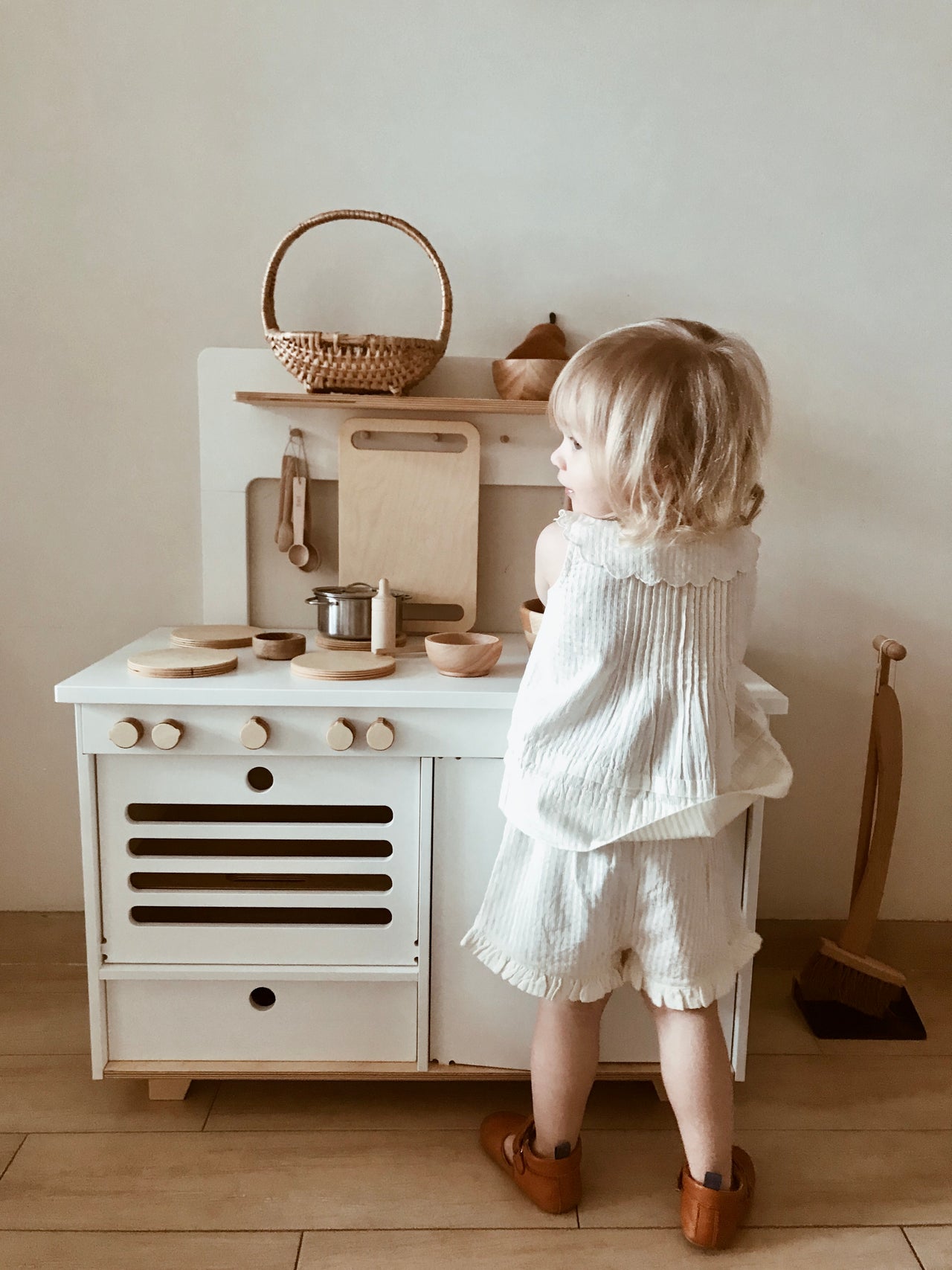 Milk Wooden Play Kitchen - MIDMINI - Plywood Furniture