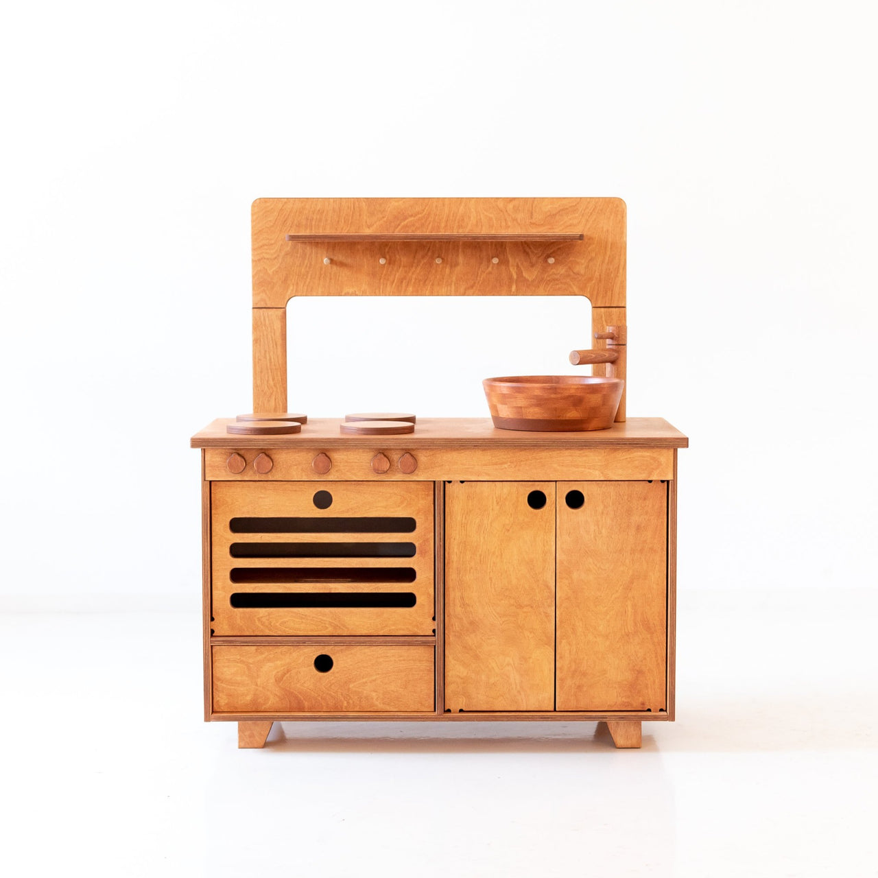 Montesori Mahogany Play Kitchen - MIDMINI - Plywood Furniture