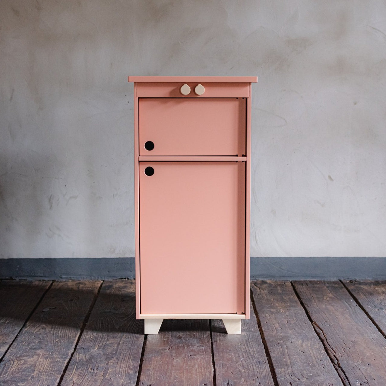 Dusty Pink Plywood Play Fridge - MIDMINI - Plywood Furniture