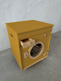 Thumbnail for Wooden Washing Machine - Mustard - MIDMINI - Handcrafted wooden toys for generations.