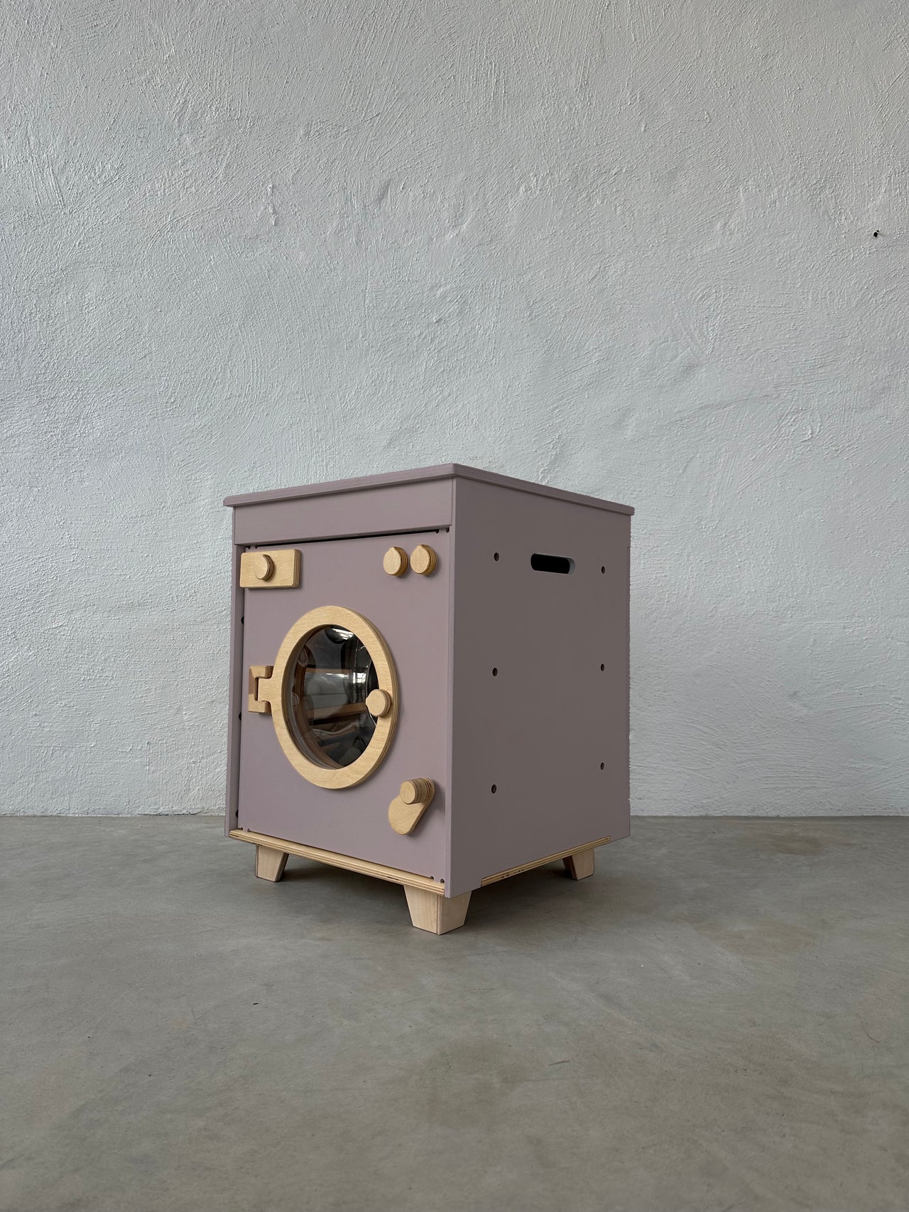 Wooden Washing Machine - Lilac - MIDMINI - Handcrafted wooden toys for generations.