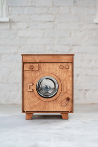 Thumbnail for Wooden Washing Machine - Mahogany - MIDMINI - Handcrafted wooden toys for generations.