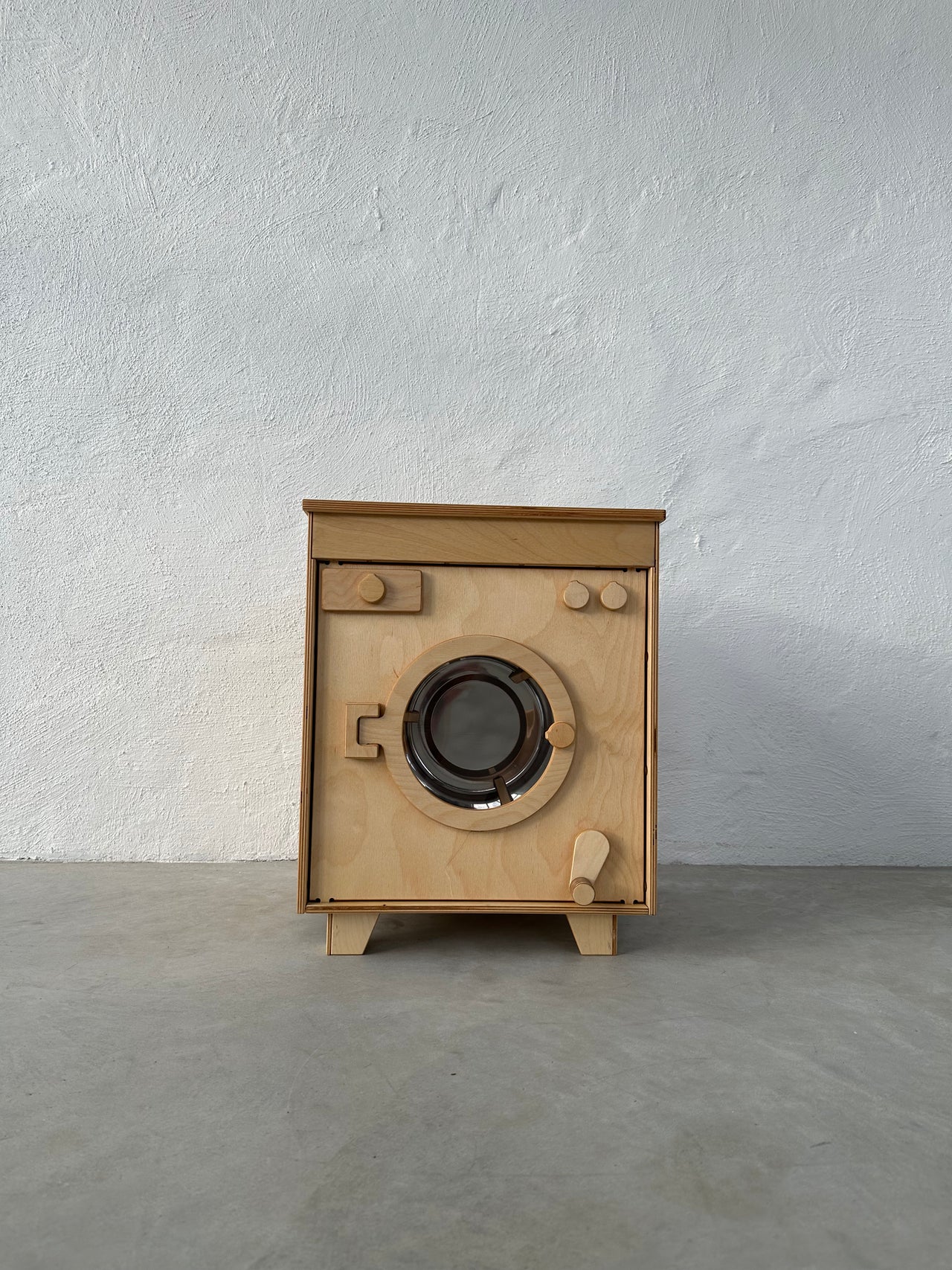 Wooden Washing Machine - White