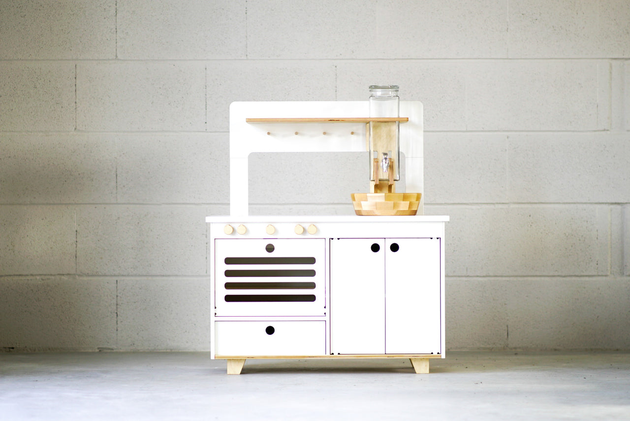 Lilac Wooden Play Kitchen - MIDMINI - Plywood Furniture