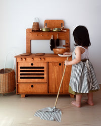 Thumbnail for Montesori Mahogany Play Kitchen - MIDMINI - Plywood Furniture