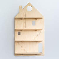 Thumbnail for Play House Shelf – Wooden Hanging Wall - MIDMINI - Plywood Furniture