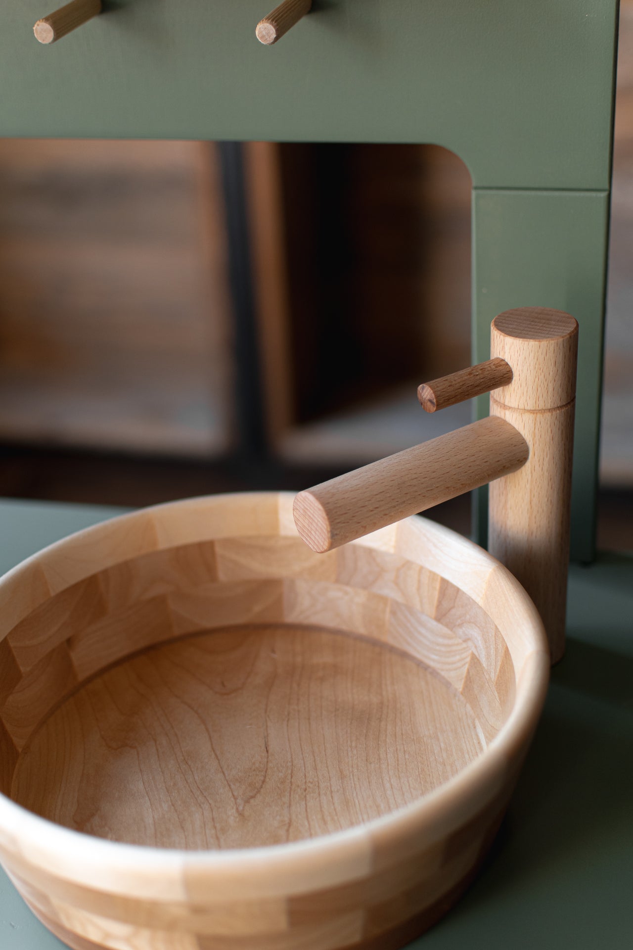 Mustard Wooden Play Kitchen - MIDMINI - Plywood Furniture