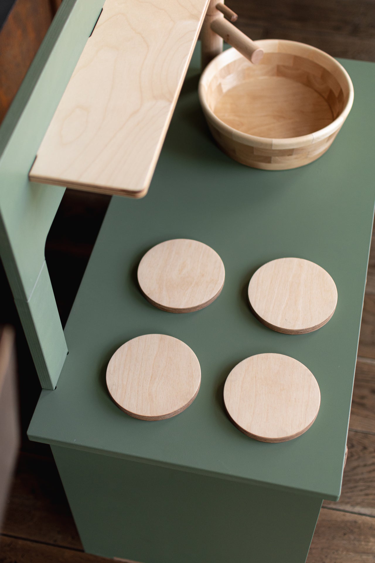 Milk Wooden Play Kitchen - MIDMINI - Plywood Furniture