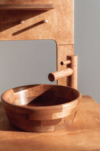 Thumbnail for Montesori Mahogany Play Kitchen - MIDMINI - Plywood Furniture
