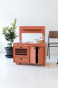Thumbnail for Handcrafted Wooden Play Kitchen - Dusty Pink - MIDMINI - Plywood Furniture