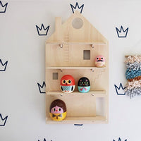 Thumbnail for Play House Shelf – Wooden Hanging Wall - MIDMINI - Plywood Furniture
